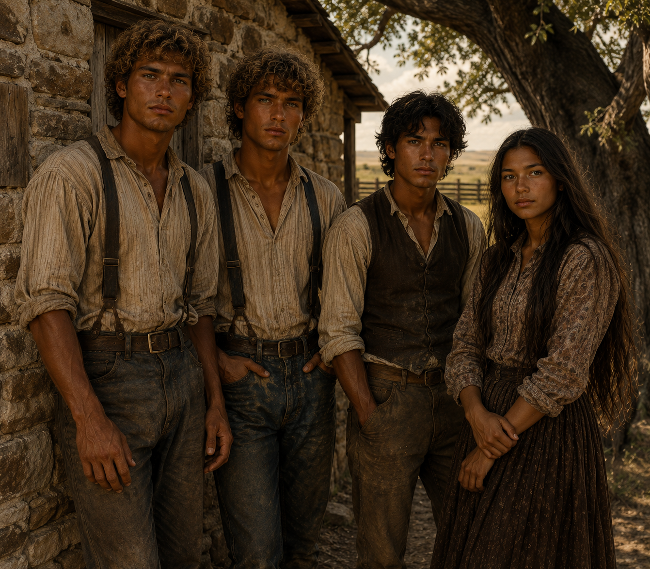 Mitchell, Michael, Georgie and Sissy
